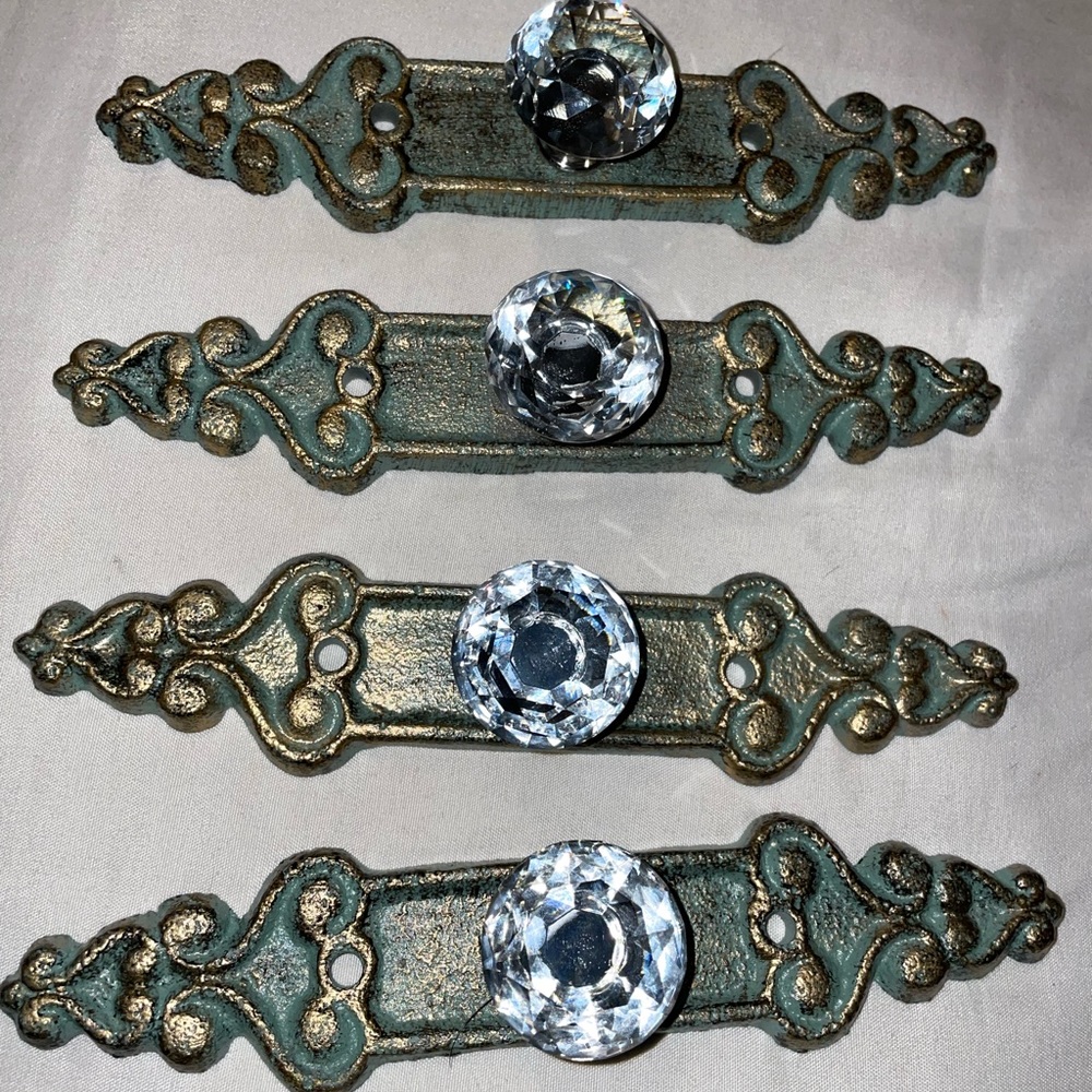 Vintage, redone, lovely dresser/cabinet closets knobs!